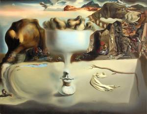 Salvador-Dali-Apparition-of-a-Face-and-Fruit-Dish-on-a-Beach-1938